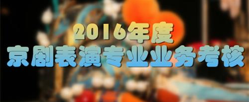 靠逼小视屏国家京剧院2016年度京剧表演专业业务考...